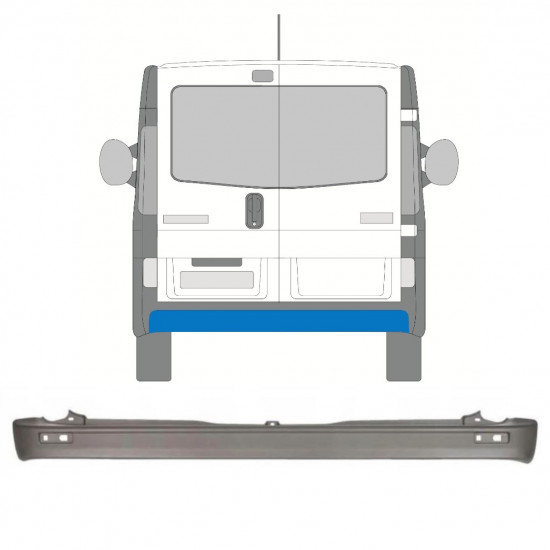 Galinis bamperis už Renault Trafic 2001-2014 8207