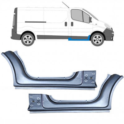 Slenkstis, apatinė už Renault Trafic 2001-2014 / Kairė + Dešinė / Rinkinys 10085