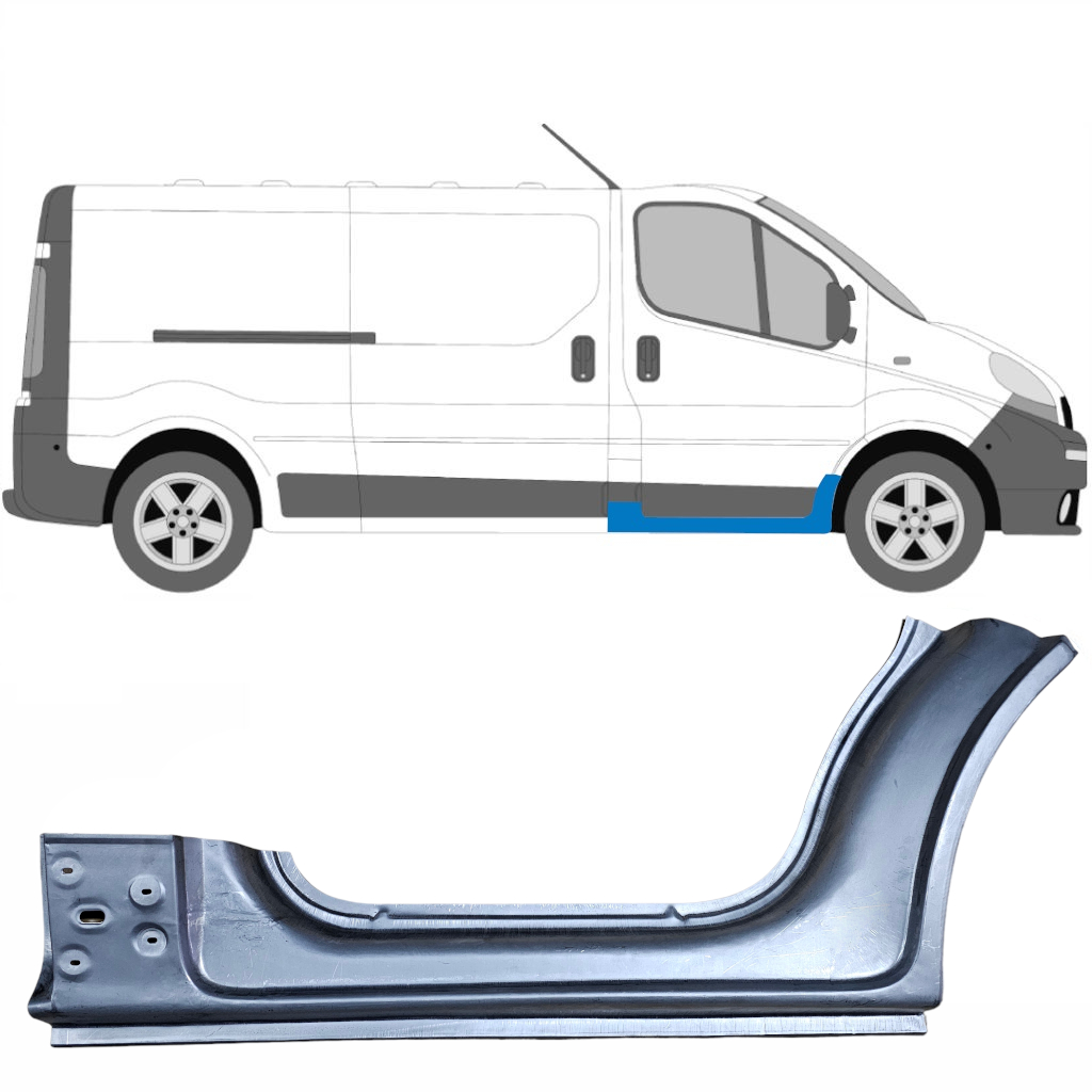 Slenkstis, Apatinė Už Opel Vivaro / R Trafic 2001- / Dešinė 6921