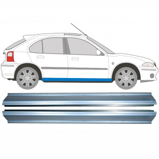 Slenkstis, apatinė už Rover 25 Mg Zr 1995-2005 / Kairė + Dešinė / Rinkinys 9188