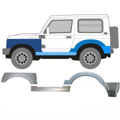 Slenkstis apatinė + sparnas priekinis + sparnas galinis už Suzuki Samurai 1981- / Kairė / Rinkinys 11182