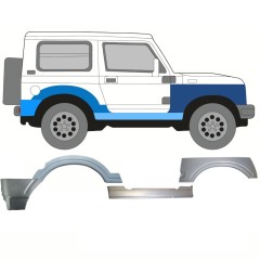 Slenkstis apatinė + sparnas priekinis + sparnas galinis už Suzuki Samurai 1981- / Dešinė / Rinkinys 11181