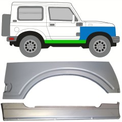 Visas slenkstis + priekinio sparno apatinė dalis už Suzuki Samurai 1981- / Dešinė / Rinkinys 10034