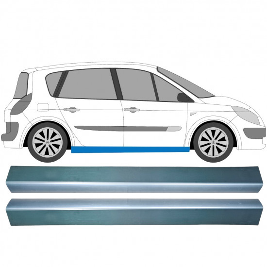 Slenkstis, apatinė už Renault Scenic 2003-2009 / Kairė + Dešinė / Rinkinys 9259