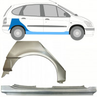 Slenkstis apatinė + sparnas galinis už Renault Scenic 1995-2003 / Dešinė / Rinkinys 10099