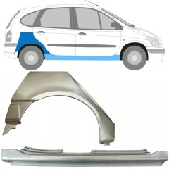 Slenkstis apatinė + sparnas galinis už Renault Megane I Scenic 1995-2003 / Dešinė / Rinkinys 10099