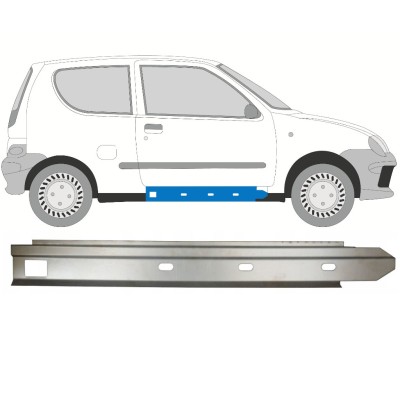 Slenkstis vidinė dalis už Fiat Seicento 1998-2010 / Dešinė 14714