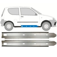 Slenkstis vidinė dalis už Fiat Seicento 1998-2010 / Kairė + Dešinė / Rinkinys 14716