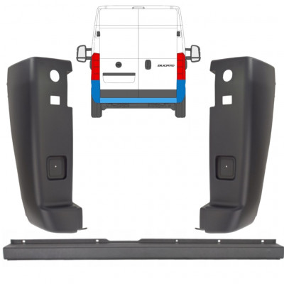 Galinis bamperis už Fiat Ducato 2006-2018 / Rinkinys 10536