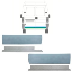 Galinių durų žema vidinė + išorinė dalis už Peugeot Boxer 1994-2006 / Kairė + Dešinė / Rinkinys 14452