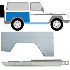 Slenkstis apatinė + sparnas galinis už Mercedes G-Class W460 W461 W463 1979- / Dešinė / Rinkinys 10003