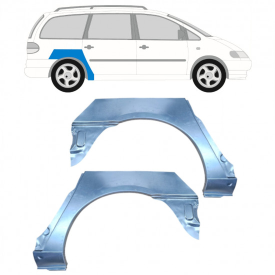 Galinė arka už Volkswagen Sharan 1995-2000 / Kairė + Dešinė / Rinkinys 9290