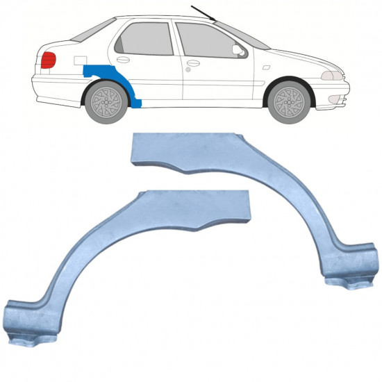 Galinė arka už Fiat Siena 1997-2001 / Kairė + Dešinė / Rinkinys 9939