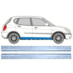 Slenkstis, apatinė už Daihatsu Sirion 1998-2005 / Kairė + Dešinė / Rinkinys 12456