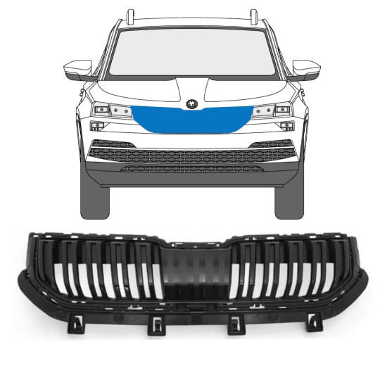 Grotelės už Skoda Karoq 2017-2022 17228