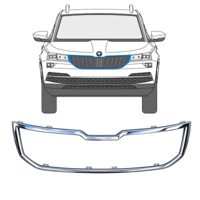 Radiatoriaus grotelių rėmas už Skoda Karoq 2017-2022 17232