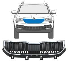 Grotelės už Skoda Karoq 2017-2022 / Rinkinys 17234
