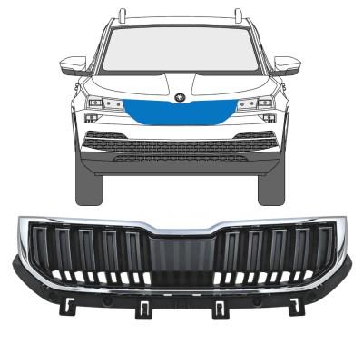Grotelės už Skoda Karoq 2017-2022 / Rinkinys 17234