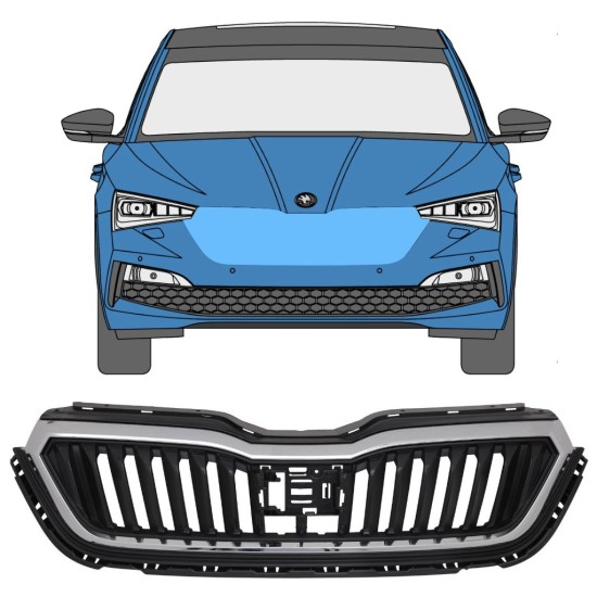 Grotelės už Skoda Scala 2019- 17229