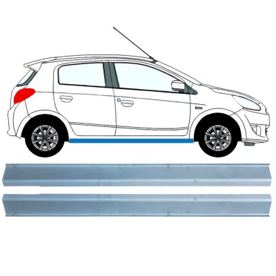 Slenkstis apatinė dalis už Mitsubishi Space Star 2013-2024 / Kairė + Dešinė / Rinkinys 16844
