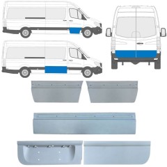 Durų išorinė dalis už Mercedes Sprinter 2006-2018 / Kairė + Dešinė / Rinkinys 11317