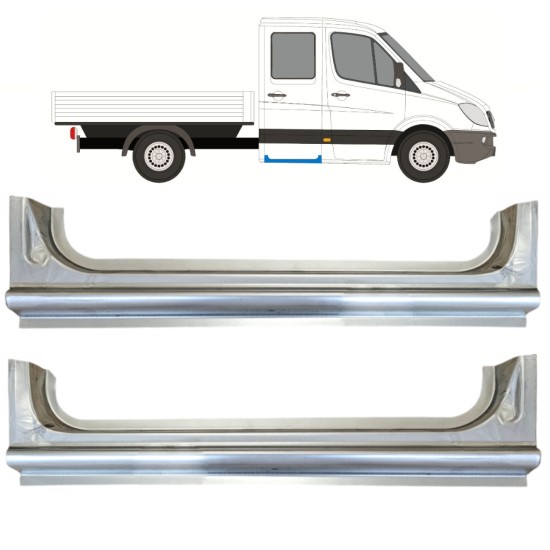 Slenkstis galinė dalis už Mercedes Sprinter 2006-2018 / Kairė + Dešinė / Rinkinys 15068 Slenkstis galinė dalis už Mercedes Sprinter 2006-2018 / Kairė + Dešinė / Rinkinys 15068