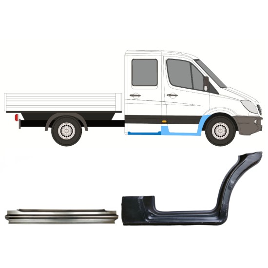 Remonto komplektas už Mercedes Sprinter 2006-2018 / Dešinė / Dviguba kabina / 14730 Remonto komplektas už Mercedes Sprinter 2006-2018 / Dešinė / Dviguba kabina / 14730