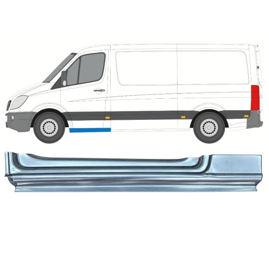 Slenkstis apatinė durų priekinių už Mercedes Sprinter 2006-2018 / Kairė 17270