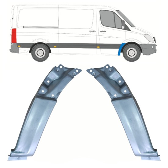 Sparno apatinė dalis už Mercedes Sprinter 2006-2018 / Kairė + Dešinė / Rinkinys 17256