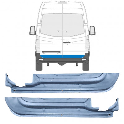 Galinių durų dalis už Mercedes Sprinter 2006- / Kairė + Dešinė / Rinkinys 9555