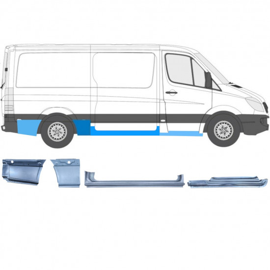 Remonto komplektas už Mercedes Sprinter 2006-  / MWB / Dešinė /  12424