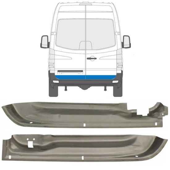 Galinių durų dalis už Volkswagen Crafter 2005-2017 / Kairė + Dešinė / Rinkinys 14023
