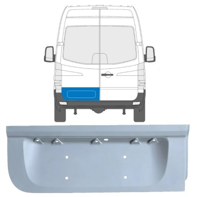 Galinių durų žema dalis už Mercedes Sprinter 2006-2018 / Kairė 17168