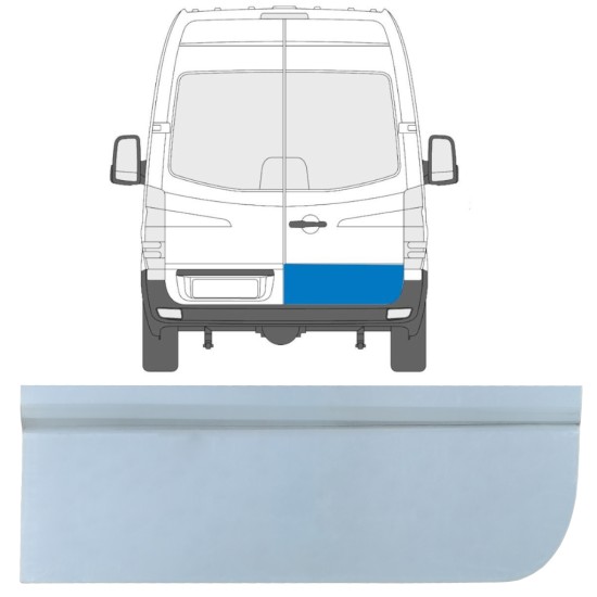 Galinių durų žema dalis už Volkswagen Crafter 2005-2017 / Dešinė 17173