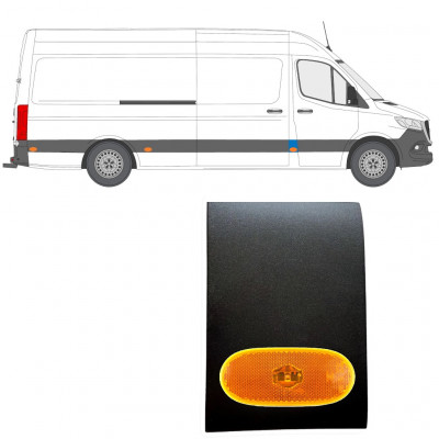 Sparno juosta priekinio statramsčio su lempa už Mercedes Sprinter 2018- / Dešinė / Rinkinys 12962