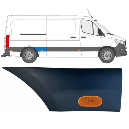 Sparno juosta galinio sparno su lempa už Mercedes Sprinter 2018- / Dešinė / Rinkinys 16652