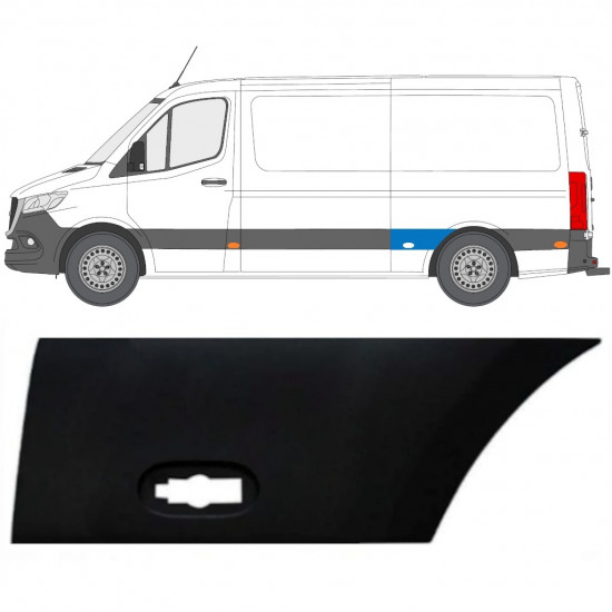 Sparno juosta galinio sparno už Mercedes Sprinter 2018- / Kairė 12937