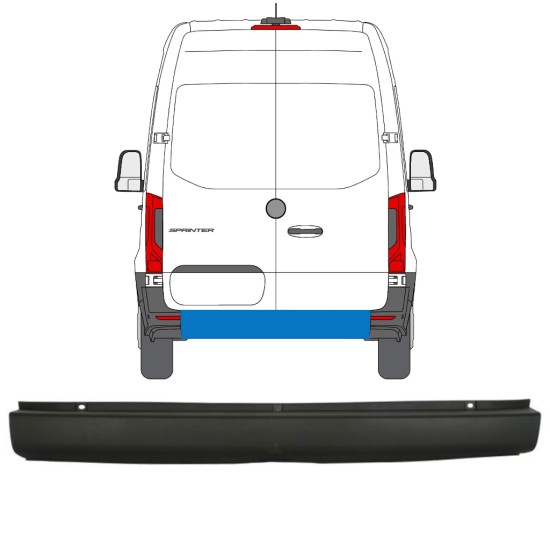 Galinis bamperis už Mercedes Sprinter 2018- 14942