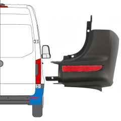Galinio bamperio kampas + atspindinti lempa už Mercedes Sprinter 2018- / Dešinė / Rinkinys 14949