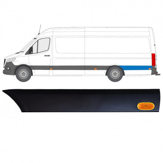Sparno juosta galinio sparno su lempa už Mercedes Sprinter 2018- / Kairė / Rinkinys 12971