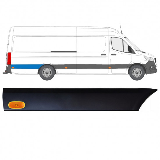 Sparno juosta galinio sparno su lempa už Mercedes Sprinter 2018- / Dešinė / Rinkinys 12970