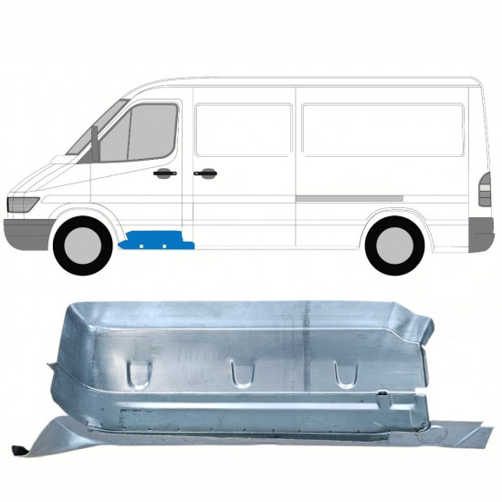 Laiptas su slenksčio dalimi už Mercedes Sprinter 1995-2006 / Kairė 8557