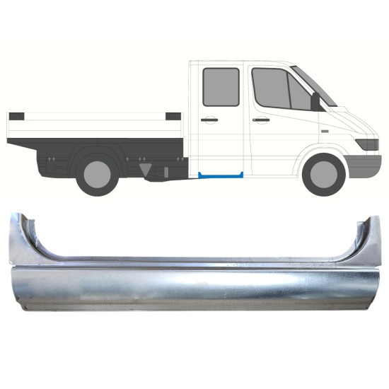 Slenkstis apatinė durų galinių už Mercedes Sprinter 1995-2006 / Kairė = Dešinė (simetriška) 16385