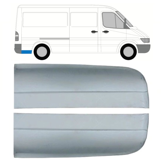 Galinės arkos galinė dalis už Mercedes Sprinter 1995-2006 / Kairė + Dešinė / Rinkinys 9862