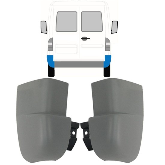 Galinio bamperio kampas už Mercedes Sprinter 1995-2006 / Kairė + Dešinė / Rinkinys 9717