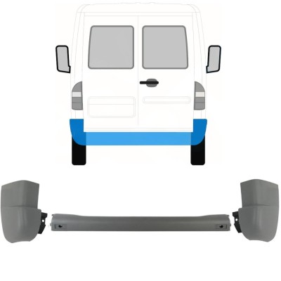 Galinis bamperis už Mercedes Sprinter 1995-2006 / Rinkinys 9718