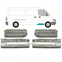 Slenkstis vidinė dalis + sparnas + priekinio laiptelio dalis už Mercedes Sprinter 1995-2006 / Rinkinys 10534