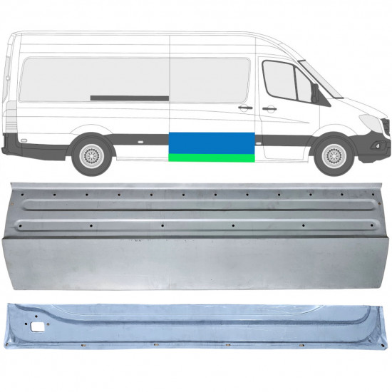 Stumdomų durų vidinė + išorinė dalis už Mercedes Sprinter 2006- / Dešinė / Rinkinys 11961