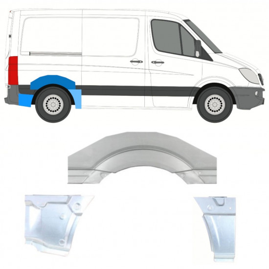 Galinė arka už Mercedes Sprinter 2006- / SWB / Dešinė / Rinkinys 11312