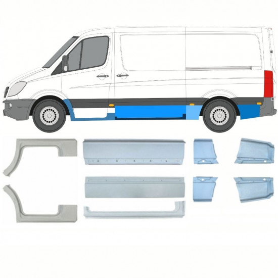 Remonto komplektas už Mercedes Sprinter 2006- / MWB / Kairė + Dešinė /  10258